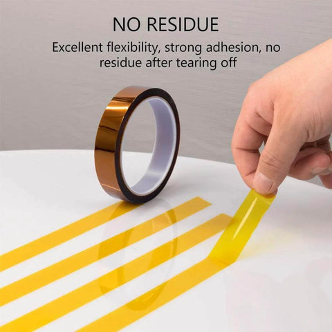 High Temperature Polyimide Tape For PCB And CPU Protection, 1 Mil Kapton Style Heat Shield With Silicone Adhesive, residue-free demonstration