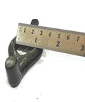 Beefy Heavy Duty Cast Iron Bent Lathe Dog Clamp for Metalworking, 3/4 Inch Bent Style, ruler for scale