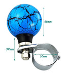 Ball Steering Wheel Knob Spinner For One Hand Driving Aid, Marbled Blue Power Handle Grip with dimensions shown