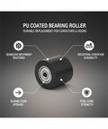 Heavy Duty Pu Coated Bearing Roller Wheel For Industrial Conveyor Systems And Sliding Door Tracks With Durable Steel Core.