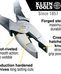 8 Inch High Leverage Side Cutters Pliers For Copper Aluminum And Soft Metals Forged In USA With Custom US Steel close-up view