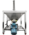 Heavy Duty Electric Bucket Elevator Conveyor 150L Capacity W/ 2.2KW Motor For Grain, Feed, Nuts And Plastic Pellets, stainless steel design.