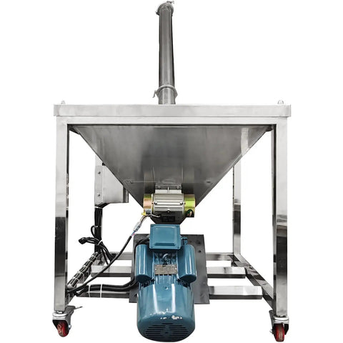 Heavy Duty Electric Bucket Elevator Conveyor 150L Capacity W/ 2.2KW Motor For Grain, Feed, Nuts And Plastic Pellets, stainless steel design.