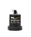Heavy Duty Submersible Pump For Quick Water Cleanup, 0.25 HP Thermoplastic, TSC130 Model, Delivers Up To 1,250 GPH