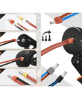 Top Tier Hexagonal Ferrule Crimping Tool Kit For Heavy Duty Jobs With 1200pcs Insulated Wire Ferrules And Terminals Compatible For 28-5 AWG Cables in use