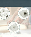 30 Pack Drawer Wedges With Screws For Bottom Support Replacement Brackets shown with plastic wedges and screws detail