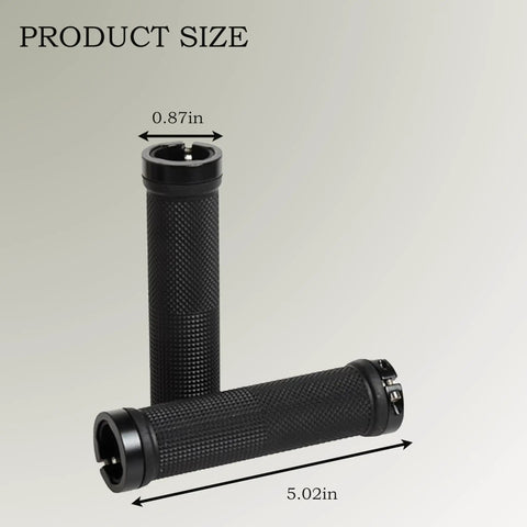 Universal Lock On Bike Handlebar Grips Includes Two End Caps Beefy Aluminum Alloy Lock Rings For A No Slip Grip On Mountain Bikes And Standard Bicycles 22.2mm Inner Diameter Fits Most