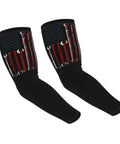 Snag These Chill Premium Arm Sleeves With Epic Us Flag Print Ultra Cool Ice Silk Fabric For All Day Sun Protection breathable sleeves.