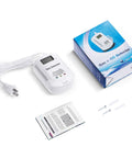 Two In One Gas Detector With Carbon Monoxide Alarm And Combustible Gas Sensor, Plug In Unit for home, shown with packaging and manual