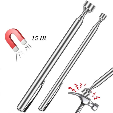 Heavy Duty 4 Piece Magnatic Pickup Tool Kit, Telescopic Metal Grabber For Garage, Auto Repair And Home Decor Projects To Scoop Screws Nails Like A Pro. 15 lb magnetic steel grabber