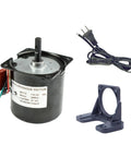 110V 5-6 RPM Gear Reduction Motor With Bracket And Power Cord High Torque Synchronous Drive For DIY Projects And Precision Machinery Durable And Plug And Play Easy To Install.