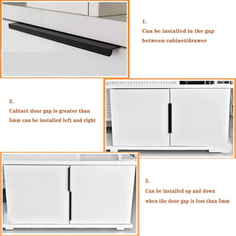 Invisible Aluminum Drawer Handle For Cabinets And Dressers Sleek Hidden Mounting Low Profile Pull With Concealed Fittings