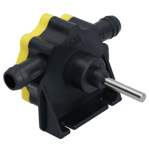 Black and yellow Heavy Duty Drill Pump For Oil And Fluids That Works With Any Drill Electric Air Or Cordless Not For Gasoline Ideal For DIY