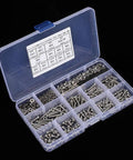 Killer 304 Stainless Steel Flat Head M3 Machine Screw Kit Bundle With Nuts Washers Wrench Keys Solid For Heavy Duty Home Repair And DIY Fixes Durable Anti Corrosion Metal Hardware 662 Pieces Smart Storage Box open case with M3 screws, nuts and washers