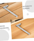 Rock Solid Heavy Duty Stainless Steel Automatic Fire Door Closer With Quick Release Sequencer And No Sweat Setup For Top Tier School Safety Along Tight Hallways mounted on wood surface.