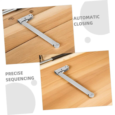 Rock Solid Heavy Duty Stainless Steel Automatic Fire Door Closer With Quick Release Sequencer And No Sweat Setup For Top Tier School Safety Along Tight Hallways mounted on wood surface.