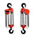 Heavy Duty 1 Ton Manual Chain Hoist With G80 Lifting Gear And 3 Meter Height For Tough Construction Sites Plus Rigging Works, showing hooks and chain.