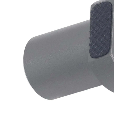 Close-up of aluminum alloy woodworking bench dog with non-slip pad, part of 4 Pack Aluminum Alloy Woodworking Bench Dogs With Non Slip Pads For Secure Clamping In Furniture Making And Cabinetry, Easy Install, Durable Grip For Stable Workpieces.