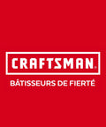 Red and white Craftsman logo with French slogan, related to Center Stud Detection Wall Scanner With 3 Inch Depth For Wood And Metal Studs
