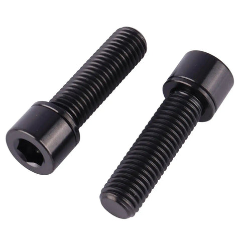 Ultra Lightweight Titanium M7 Bolt 25mm Allen Head With Washers For Bicycle Screws Pack Of 4 Black Corrosion Resistant