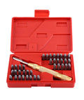 38 Piece Automatic Letter And Number Metal Stamping Kit For Leather And Plastic, Embossing Stamp Set With Durable Plastic Case open view