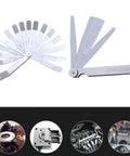 Metric And Standard Feeler Gauge Set Dead Nuts Accurate Stainless Steel Gap Tool for checking valve spark plug clearance.