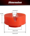 Beefy Heavy Duty Polyethylene Jack Pad Set For Trolley Floor Jacks, Disk Pad Adapter, dimensions shown on side view