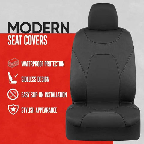 Waterproof Neoprene Front Seat Covers For Cars, Trucks, And SUVs With AquaShield Tech, Spillproof, Stain-Resistant