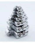 Heavy Duty Concealed Folding Door Hinges Featuring Hidden Double Spring Design Rock Solid Stainless Steel Hardware For Closets And Cabinets Built Tough To Crush Daily Wear And Tear Smooth Swinging Pack stacked in display.