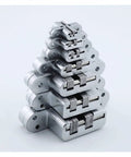 Stacked view of Stainless Steel Concealed Cross Folding Door Hinge Set 2pc Heavy Load Built In Hidden Double Spring Furniture Hardware For Doors.