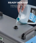 Heavy Duty Industrial Water Chiller With Co2 Laser Coolant Fluid Rock Solid Six Liter Tank filling coolant from bottle.