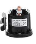 Super Durable 200A Electric Stacker Forklift Tail Plate Switch Relay Oil Pump Starter DC Contactor For 12V 24V 48V Heavy Duty Work with side view and label.