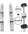 Linear Rail Guide Kit SBR16 500mm With SFU1605 500mm Ballscrew Set Includes 2 Rails 4 SBR16UU Blocks Ballscrew BK BF12