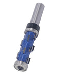 Top Pick Spiral Flush Trim Router Bit For Woodworking Pros With Tungsten Carbide Blades And 1/2 Inch Shank To Cut Smooth Edges Fast, blue aluminum cutter