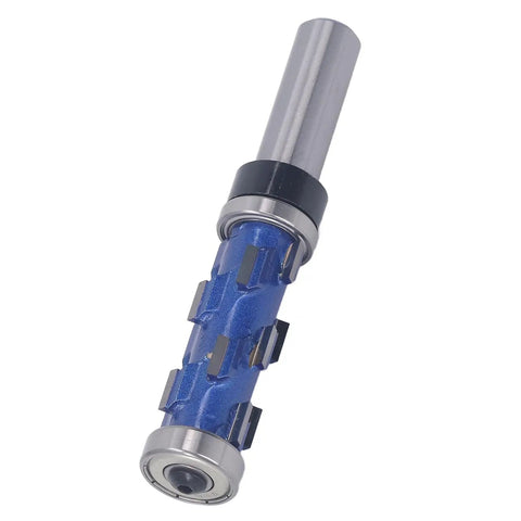 Top Pick Spiral Flush Trim Router Bit For Woodworking Pros With Tungsten Carbide Blades And 1/2 Inch Shank To Cut Smooth Edges Fast, blue aluminum cutter