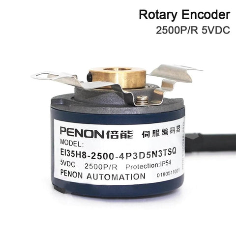 Top Notch 2500P R 5VDC EI35E9 2500 Series Servo Motor Encoder front view showing model details