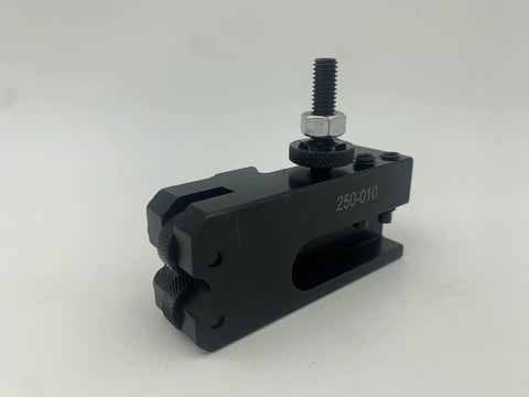 Wedge Type Quick Change Tool Post Set For Mini Lathe 6 to 9 Inch Swing with steel part showing number 250-010