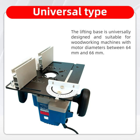 Aluminum Alloy Router Kit With Table Base Plate And Liftable Base For Router Table Insert For Woodworking Engraving