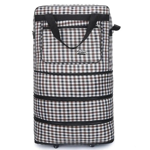 Expandable 18 To 30 Inch Duffle Bag On Wheels For Gym Camping Weekend Trips And Business Travel Water Resistant Oxford Fabric Foldable Design