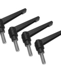 4 Pieces Clamping Lever Handles M8 x 20mm Threaded Male Stud Stainless Steel 304 Adjustable Locking Quick Release with Black Finish