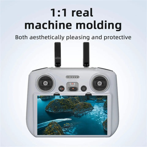 Silicone Case Cover For DJI RC 2 Remote Controller, showing protective silicone grip with screen visible, 1:1 molding