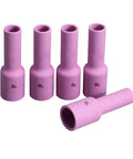 Long Gas Lens TIG Alumina Nozzle Ceramic Cup 54N14L 8L Half Inch Orifice For QQ300 PTA DB SR WP 17 18 26 Pack of Five