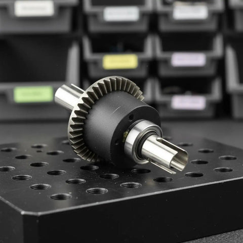 Beef Up Your RC Car With This Heavy Duty Differential Replacement Assembly Gear Unit Transmission Axle For 104001 Compatibility Alloy Construction Built For Smooth Reliable Drivetrain Performance And Quick Fixes, alloy RC differential