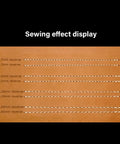 Sewing display of Leather Pricking Iron Chisel French Style 3.85 mm reversible punch tool, showcasing stitch precision on leather.