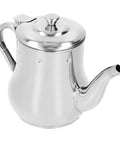 Slick Stainless Steel Teapot With Fine Mesh Strainer 500ML Capacity Stovetop Tea Kettle in shiny finish, ergonomic handle, and sleek design.