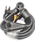 Beefed-Up Dryer Splitter Cord 30 Amp NEMA 10-30P to Dual 10-30R Y Adapter Cable 35 Foot 250V 7500W 3-Prong Dryer Outlet Splitter