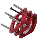 Router Lift Base Kit With Crank Handle For Easy Height Adjustment, Four Jaw Clamping And 2.008 Inch Lift Range, red aluminum router table lift