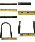 Four Half Inch U Bolts Trailer Leaf Spring Mount Kit For Three Inch Round Axles Fits 5200 Pound And 6000 Pound Axles Includes U Bolts Plates And Nuts Three By Six And One Half Inch GD Finish Beefed Up Ready To Roll. 1/2-inch steel U-bolts with tape measure for 3-inch trailer axles