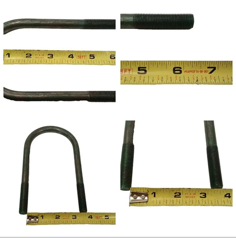Four Half Inch U Bolts Trailer Leaf Spring Mount Kit For Three Inch Round Axles Fits 5200 Pound And 6000 Pound Axles Includes U Bolts Plates And Nuts Three By Six And One Half Inch GD Finish Beefed Up Ready To Roll. 1/2-inch steel U-bolts with tape measure for 3-inch trailer axles