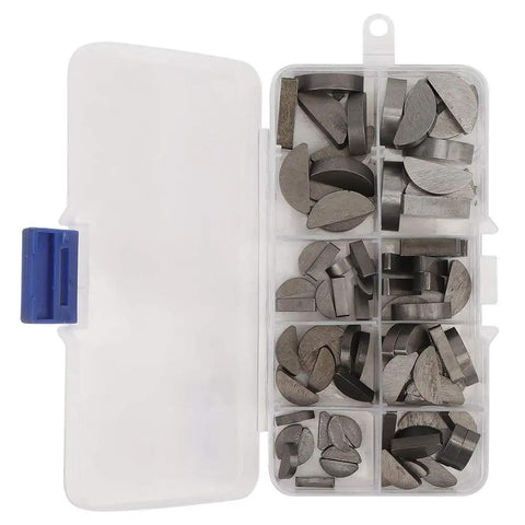 80 Piece Woodruff Key Set In Stainless Steel For Shafts And Hubs DIY Friendly Assortment For Home Shop Projects Durable Long Lasting Keys